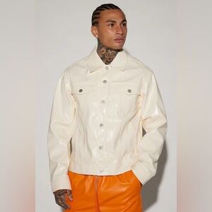 Fashion Nova Shimmering Cream Jacket